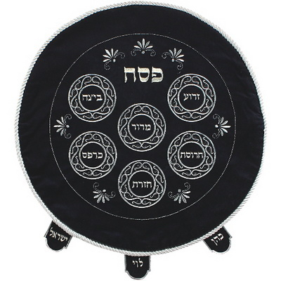 Matzah Cover Navy Velvet