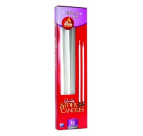 12 Hour European Seder Candles, 4 Pack