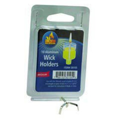 Aluminum Wick Holders - Medium, 10 Pack