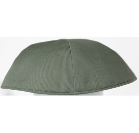 Terylene Yarmulka 4 Part Army Green