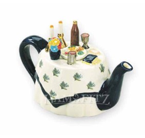 Passover Seder Table Porcelain Teapot