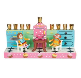 Ceramic Tea Party Menorah