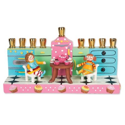 Ceramic Tea Party Menorah