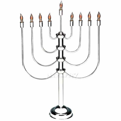 Silver Plated Electric Menorah