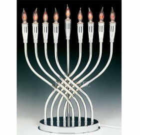 Illumination Silver Plated Electric Menorah