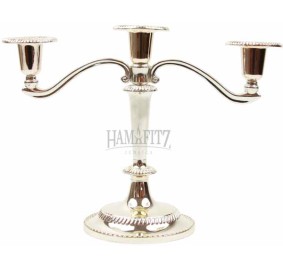 Three Branch Silver Plated Candelabra