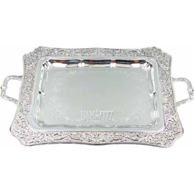 Silver Plated Tray With Handles