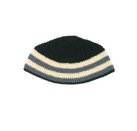 Yarmulka Frik Beige & Black