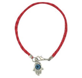 Braided Red String Bracelet With Hamsa