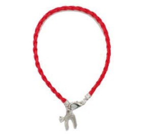 Braided Red String Bracelet With Chai