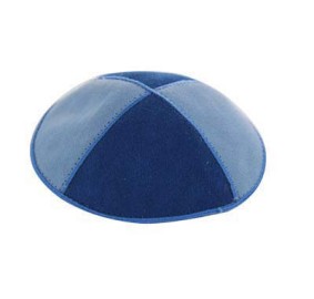 KIPPAH - BLUE TWO TONE