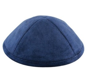 Yarmulka Suede Ultra Blue with Pin Spots