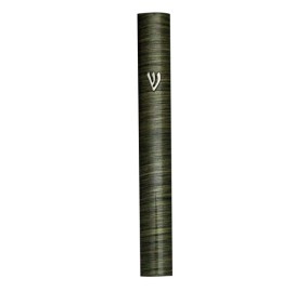 Mezuzah Cover 10Cm Green Stripes Aluminum