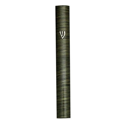 Mezuzah Cover 10Cm Green Stripes Aluminum