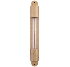 Mezuzah Cover 15 Cm - Wood/Glass Tube