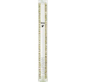 Mezuzah Cover Clear W/ Stones