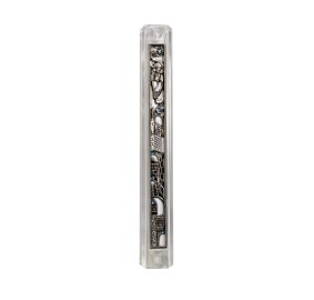 Plastic Mezuzah Case 12 Cm - Jerusalem