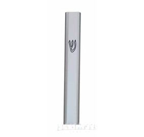 Mezuzah Cover Aluminum  Silver