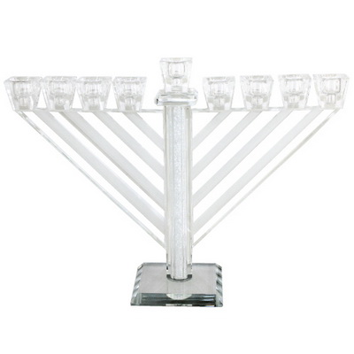 Crystal Rambam Menorah