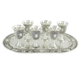 Liquor Set of 6 Cups with Tray