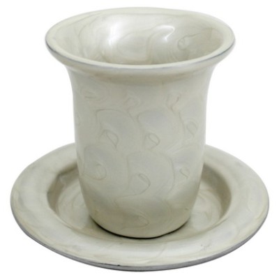 Kiddush Cup Set - Pearl Aluminum