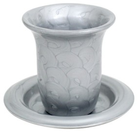 Kiddush Cup Set - Grey Aluminum