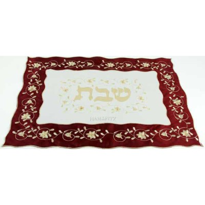 Challah Cover - Burgundy Border