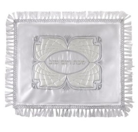 Challah Cover Satin White W/