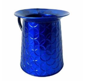 Wash Cup Tin Circles Blue