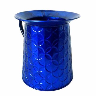 Wash Cup Tin Circles Blue