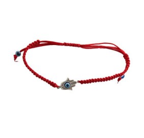 Red Bracelet - Hamsa With Eyes