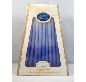 Blue And White Chanuka Candles