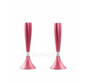 Anodized Candlesticks - Pink/Silver