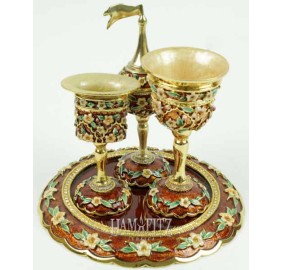 Jerusalem Havdallah Set - Jeweled Brown 