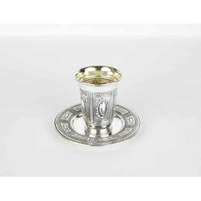 Kiddush Cup Set Silver Coated