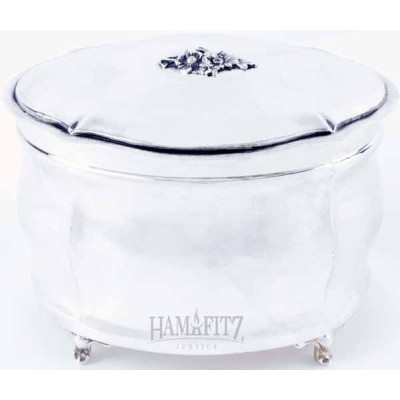 Esrog Box Oval Silver
