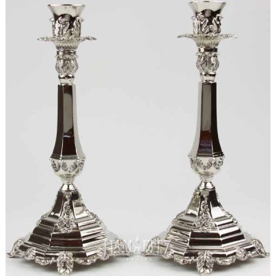 Silver Plated Candlesticks Pair 13 Cm