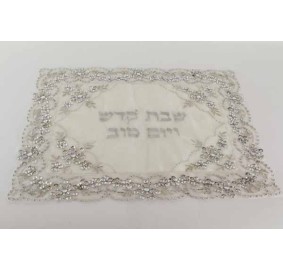 Challah Cover Silver Sequins