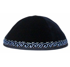 Hand Painted Velvet Yarmulka