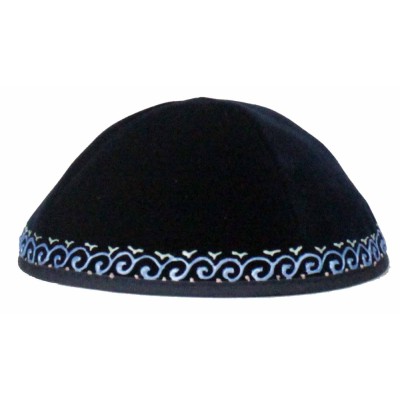 Hand Painted Velvet Yarmulka