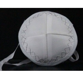 Baby Kippah - White With Strings