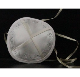 Baby Kippah - Off-White With Strings