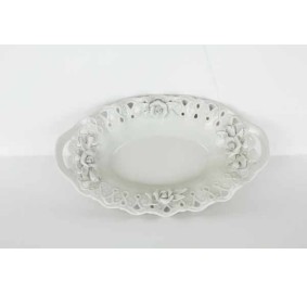 Porclain Bowl With Roses Oval