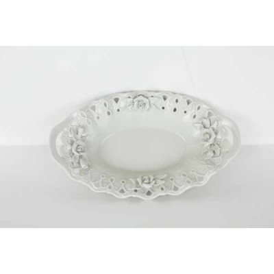 Porclain Bowl With Roses Oval