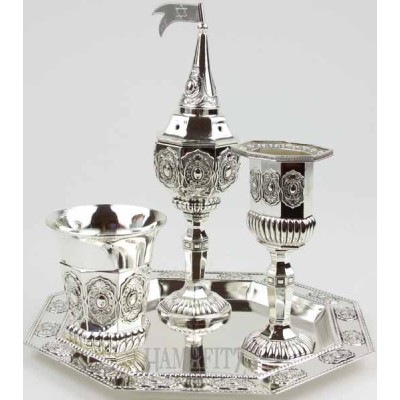 Silverplated Havdalah Set - 4 Pieces