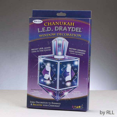 Chanukah L.E.D. Dreidel Window Decoration