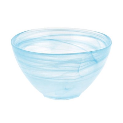 Alabaster Glass Bowl Aqua 6"