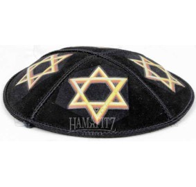 Clip Kippah Black Magen David