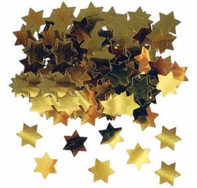 Star Of David Confetti - Gold