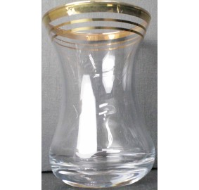 Classic Glass Cup With Gold Rim